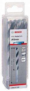 Сверло по металлу Bosch PointTeQ д 8,0 мм ц/х ГОСТ 10902-77