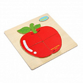 Деревянная пазл-рамка Рыжий Кот Яблоко ИД-9987