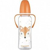 Бутылочка для кормления Canpol babies CUTE ANIMALS с ручками и узким горлышком 250 мл., 12 мес.+ (11/845) orange new