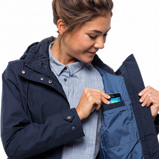 Куртка женская Jack Wolfskin Cameia Parka midnight blue