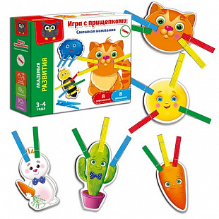 Игра с прищепками Vladi Toys Смешная компания VT5303-06