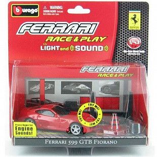 Игровой набор Bburago Ferrari Light and Sound "Ferrari 599 GTB Fiorano" (18-31110) Red