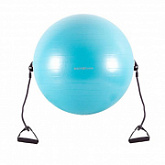 Мяч гимнастический с эспандером Body Form 22" 55 см BF-GBE01AB azure