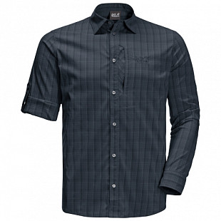 Рубашка мужская Jack Wolfskin Rays Flex Shirt M night blue checks