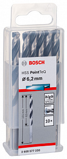 Сверло по металлу Bosch PointTeQ д 6,2 мм ц/х ГОСТ 10902-77