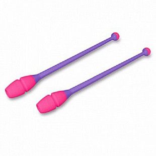 Булавы для художественной гимнастики Indigo вставляющиеся 41 см purple/pink