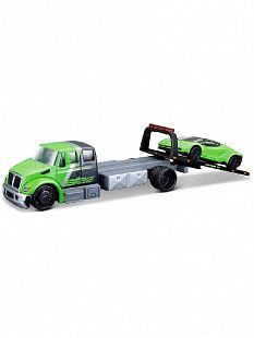 Эвакуатор игрушечный и машинка Maisto International DuraStar Flatbed & Lamborghini Centenario (15055)