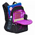 Рюкзак школьный GRIZZLY RG-161-2 /3 black/violet