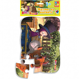 Пазлы на магните А5 Vladi Toys Маша и Медведь VT3205-24