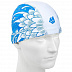 Шапочка для бассейна (плавания) взрослая Mad Wave Lagoon PU Coated white/blue