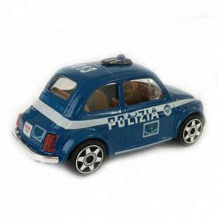 Машинка Bburago 1:43 Fiat 500 Polizia (18-30001/18-30203) blue