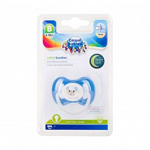 Пустышка Canpol babies Bunny&Company Латексная Круглая 6-18 мес. (23/278_blu) blue