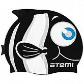 Шапочка для плавания Atemi,FC102 рыбка+ (силикон) black
