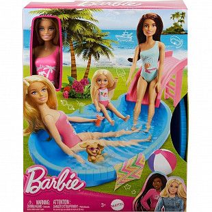 Игровой набор Barbie Развлечения у бассейна (HRJ74)
