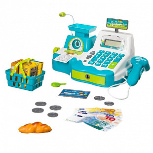Игровой набор Bondibon "Играем в магазин" с кассовым аппаратом, чековой лентой, аксессуарами