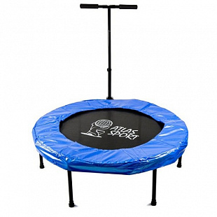 Батут круглый Atlas Sport 122 см на резинках с Т-ручкой blue FJ-F48