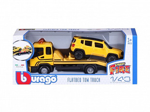 Модель автомобиля Bburago 1:43 СТРИТ ФАЙЕР - Эвакуатор с 1 машинкой 18-31399 18-31417 (желтый)