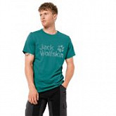 Футболка мужская Jack Wolfskin Brand Logo T M emerald green