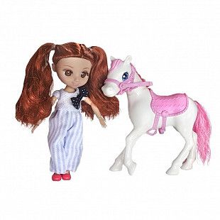Игровой набор Qunxing Toys "Кукла Мия с лошадью"  в ассортименте 58003
