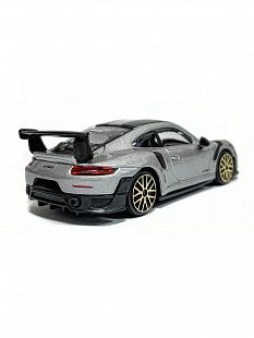 Машинка Bburago 1:43 Porsche 911 GT2 RS (18-30000/18-30388) silver/black