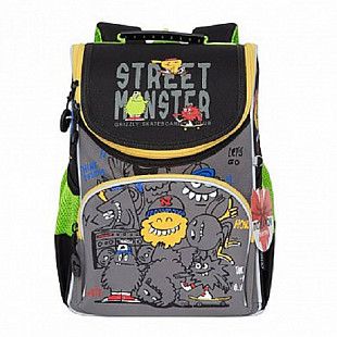 Рюкзак школьный GRIZZLY RA-972-5 /1 black/grey