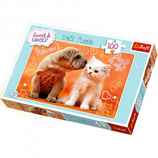 Пазл Объятия и поцелуи 16264