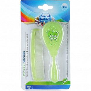 Расческа и щетка Canpol babies Твердая 2/419 Green
