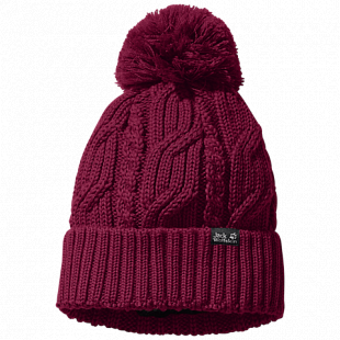 Шапка мужская Jack Wolfskin Stormlock Pompom Beanie dark ruby 1905091-2501561