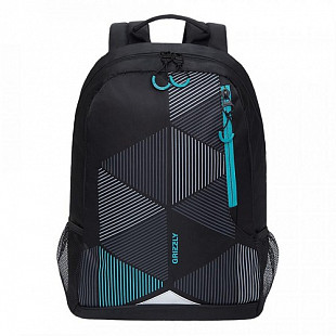 Городской рюкзак GRIZZLY RQ-011-3 /2 black/turquoise
