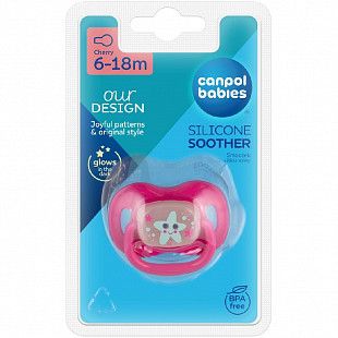 Пустышка силиконовая круглая 6-18 мес. Canpol babies Love&Sea (22/435_pin_new)
