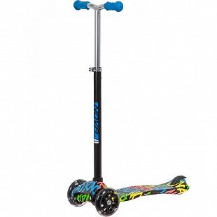 Самокат-кикборд Novatrack RainBow Start Graffiti 120.NRAINBOW.GBL20