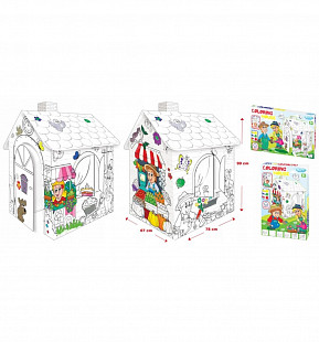 Игровой картонный домик-раскраска Mochtoys 10721 white