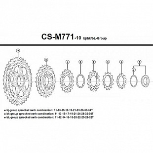 Звезда передняя Shimano Deore XT M771-10 BL Y1YR98040