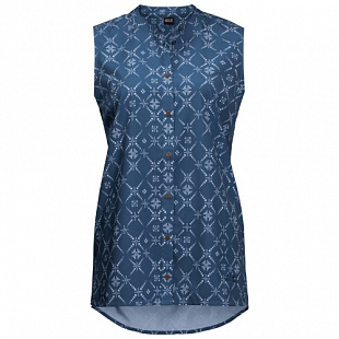 Рубашка женская Jack Wolfskin Sonora Maori Sleeveless W ocean wave all over