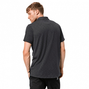 Рубашка поло мужская Jack Wolfskin Travel Polo Men black