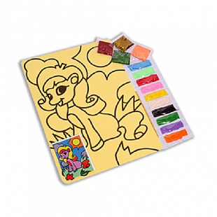 Раскраска песком и блестками Рыжий Кот Яркий пони Р-8852