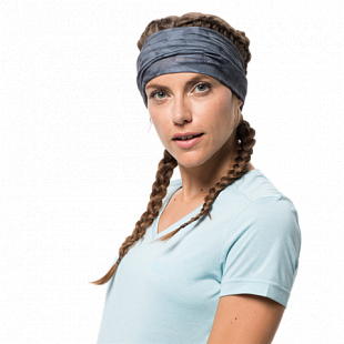 Повязка на голову Jack Wolfskin Decor Headgear pebble grey all over 1906851-7716