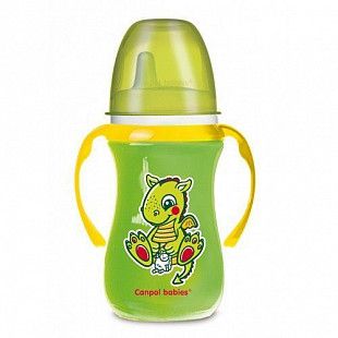 Поильник Canpol babies Easy Start силиконовый носик 6м+ 240 мл (35/202) green