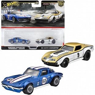 Машинка Hot Wheels Premium '69 Copo Corvette & Custom Corvette Stingray Coupe (HBL96 HRR80)