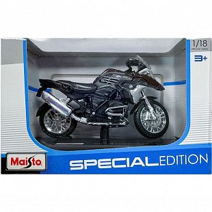 Масштабная модель мотоцикла Maisto 1:18 BMW R 1200 GS 2017 (39300) metallic grey/metallic red