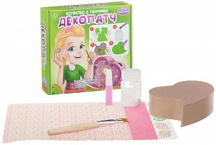 Набор для творчества Bondibon Сердечко Копилка в технике декопатч ВВ1694