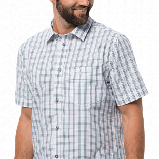 Рубашка мужская Jack Wolfskin Hot Springs Shirt M white rush checks