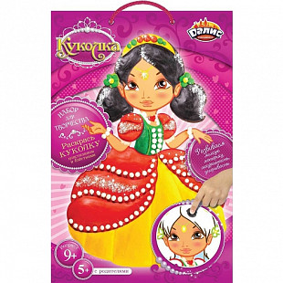 Набор для детского творчества Dalis Раскраска из пластилина Кукла Карина MC-207