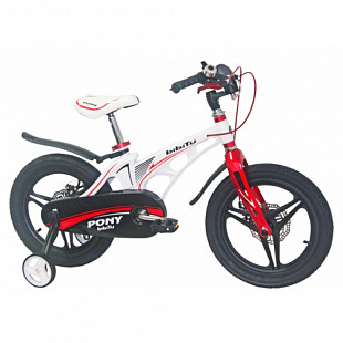 Велосипед Bibitu Pony D 16" B16P3-WT/RD white/red