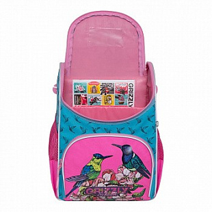 Рюкзак школьный GRIZZLY RAm-084-3 /1 light blue/honeysuckle