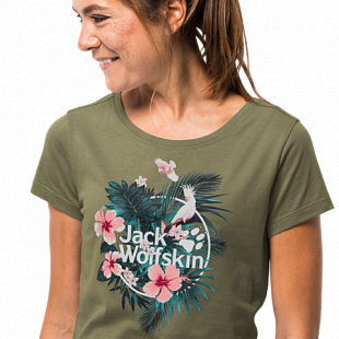 Футболка женская Jack Wolfskin Tropical T W khaki