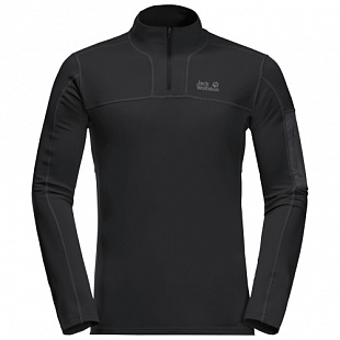 Рубашка с длинными рукавами мужская Jack Wolfskin Performance Halfzip M black