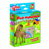 Игра настольная Vladi Toys Фигурные карточки на кольце Мир животных VT1901