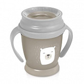 Поильник-непроливайка Lovi 360° Buddy Bear 210мл 9м+ 1/600new Beige/Grey