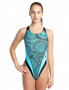 Купальник спортивный женский Mad Wave Hypnose black/blue